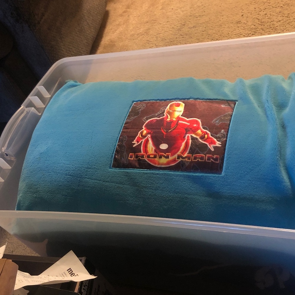 Blue Iron Man Plush  body pillows